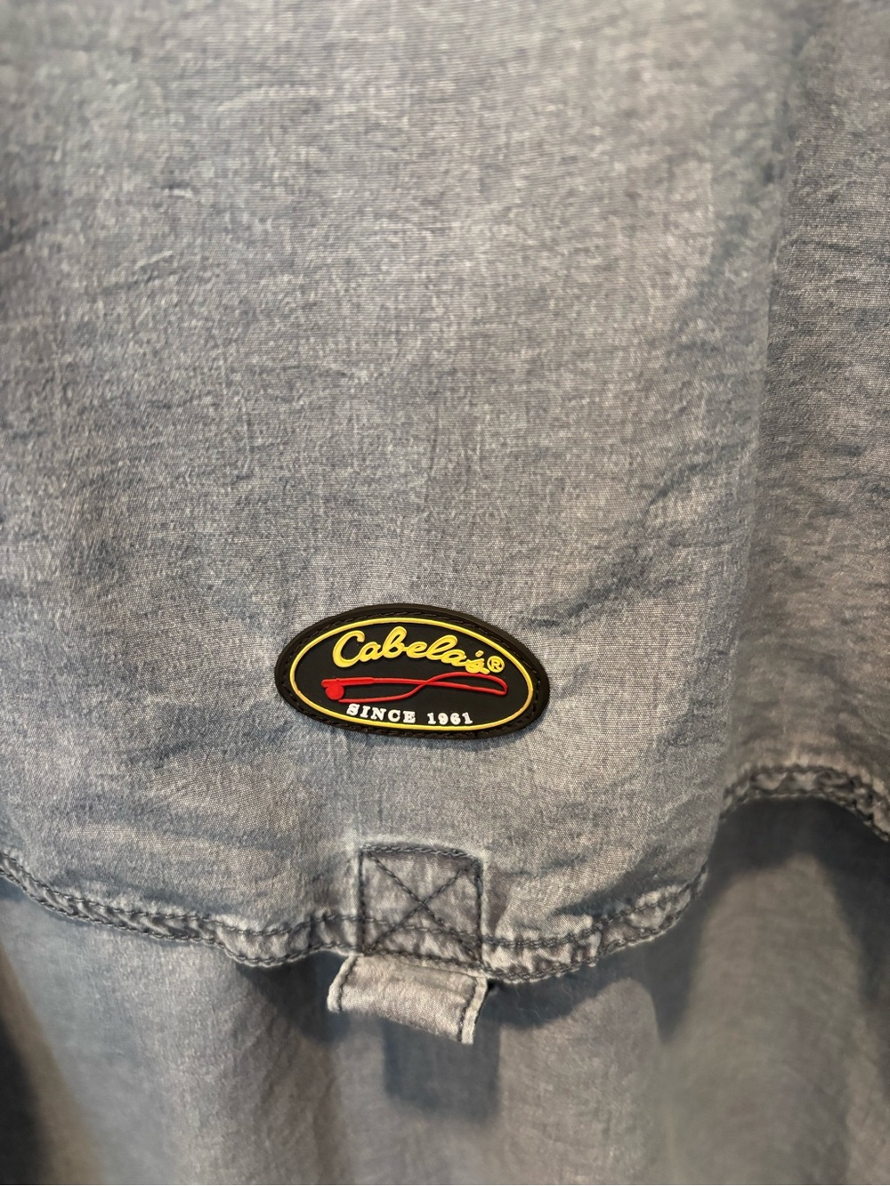 Cabela’s Outdoor Gear Vented Fishing Shirt Size L Blue Gray - Picture 8 of 14
